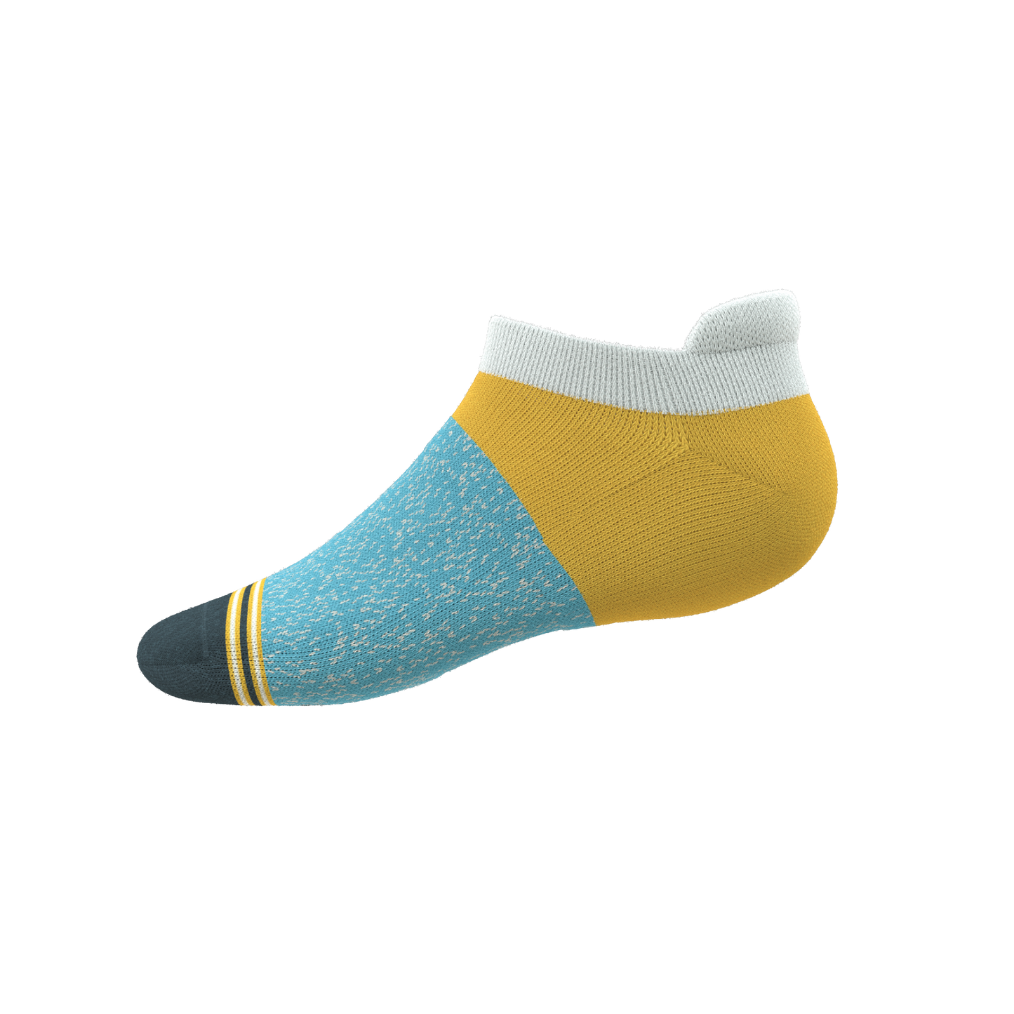 The Daybreak | Mustard and Blue Heel Hammock™ Ankle Socks