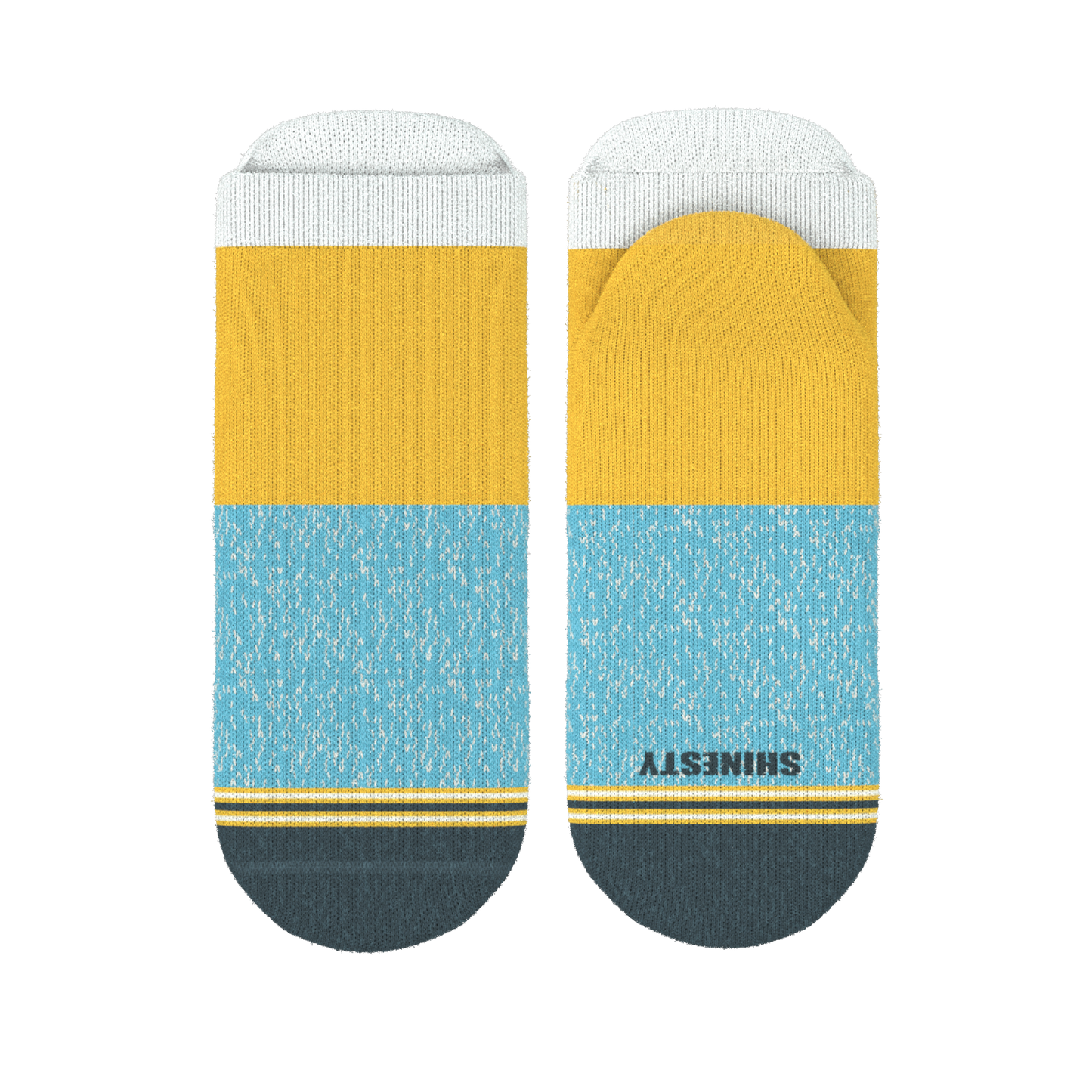 The Daybreak | Mustard and Blue Heel Hammock™ Ankle Socks