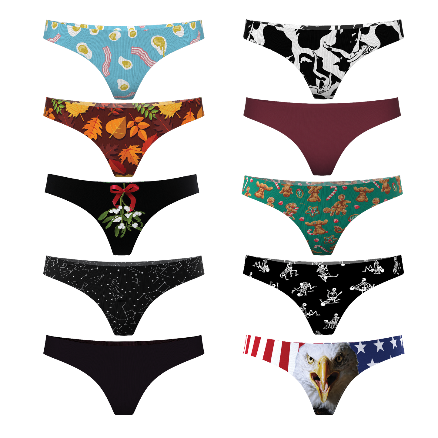 The December Favorites | Women's Thong Underwear 10 Pack