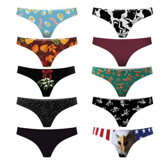 The December Favorites | Women's Thong Underwear 10 Pack