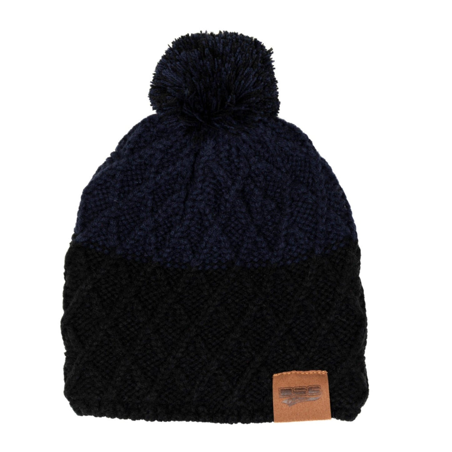 Two-Tone Pom Beanie