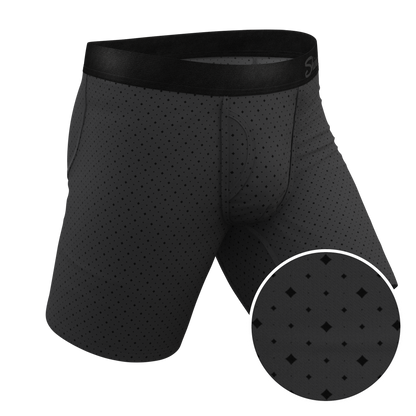 The Diamond Dog | Micro Diamonds Long Leg Ball Hammock® Pouch Underwear With Fly