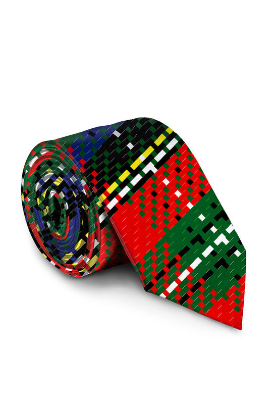 The Red Rocket Pocket | Red Plaid Christmas Tie