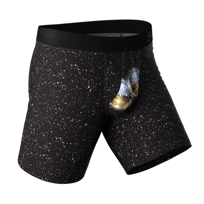 The Discotheque | Disco Ball Long Leg Hammock® Pouch Underwear With Fly