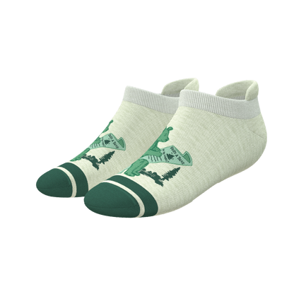 The Does A Bear | Green Toilet Bear Heel Hammock™ Ankle Socks