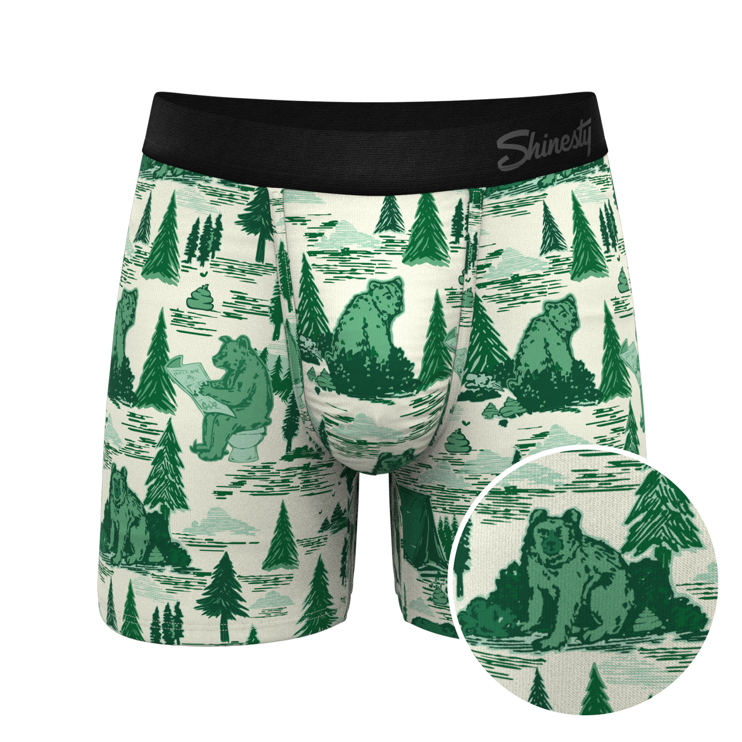 The Does A Bear | Green Toilet Bear Ball Hammock® Pouch Underwear