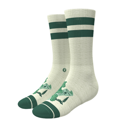 The Does A Bear | Green Toilet Bear Heel Hammock™ Crew Socks