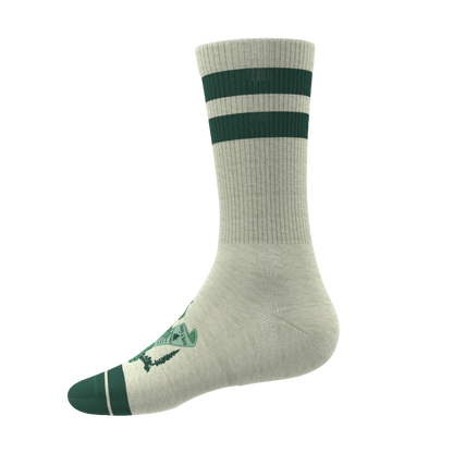 The Does A Bear | Green Toilet Bear Heel Hammock™ Crew Socks