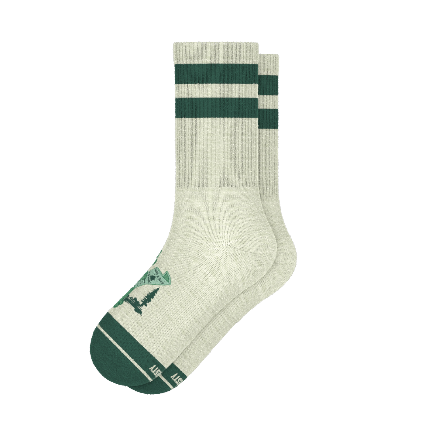 The Does A Bear | Green Toilet Bear Heel Hammock™ Crew Socks