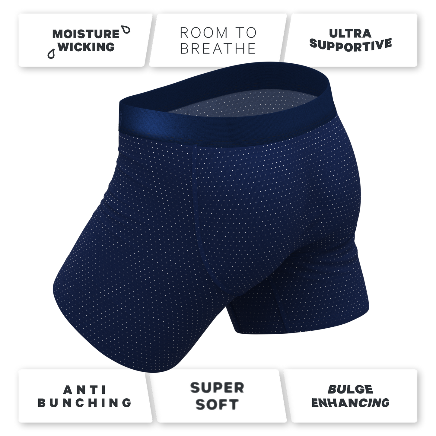 The Dot Your Thighs | Micro Dots Ball Hammock® Pouch Underwear With Fly