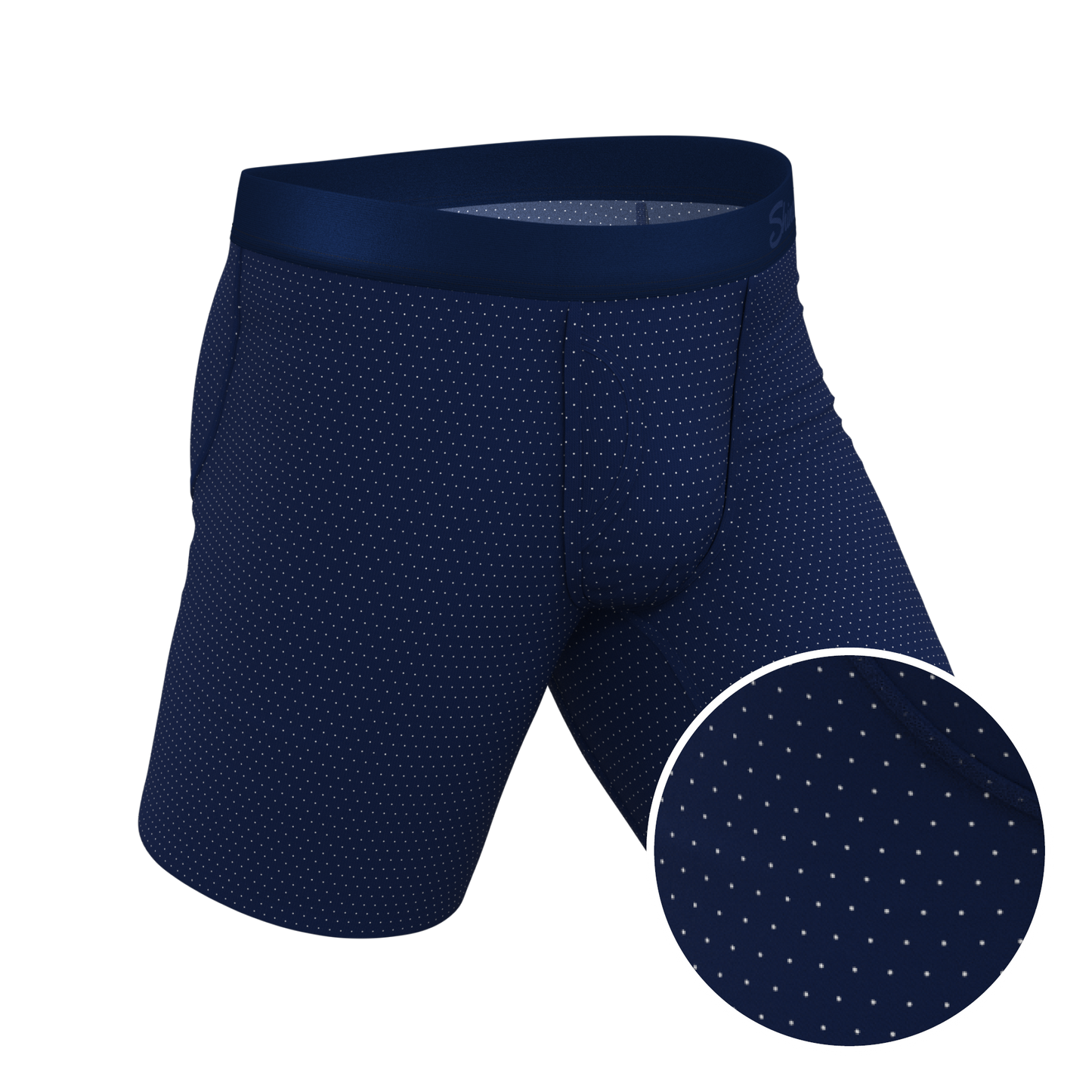 The Dot Your Thighs | Micro Dots Long Leg Ball Hammock® Pouch Underwear With Fly