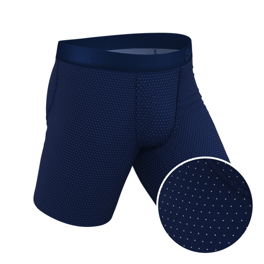 The Dot Your Thighs | Micro Dots Long Leg Ball Hammock® Pouch Underwear With Fly