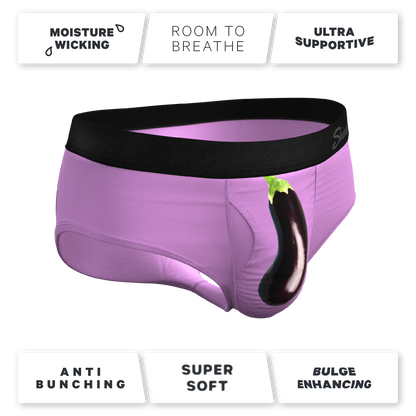 The Double Entendre | Eggplant Ball Hammock® Pouch Underwear Briefs