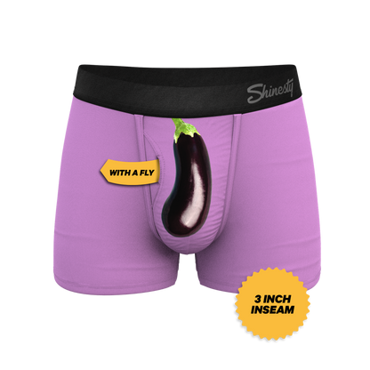 The Double Entendre | Eggplant Ball Hammock® Pouch Trunks Underwear