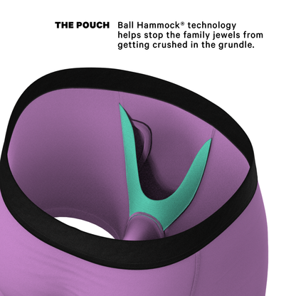 The Double Entendre | Eggplant Ball Hammock® Pouch Underwear With Fly