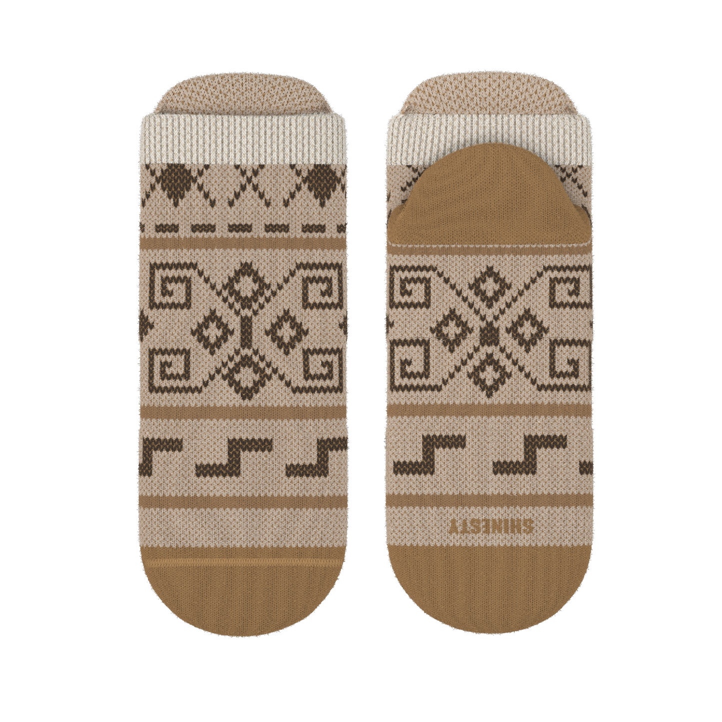 The Dude Abides | Aztec Sweater Heel Hammock™ Ankle Socks