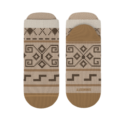 The Dude Abides | Aztec Sweater Heel Hammock™ Ankle Socks