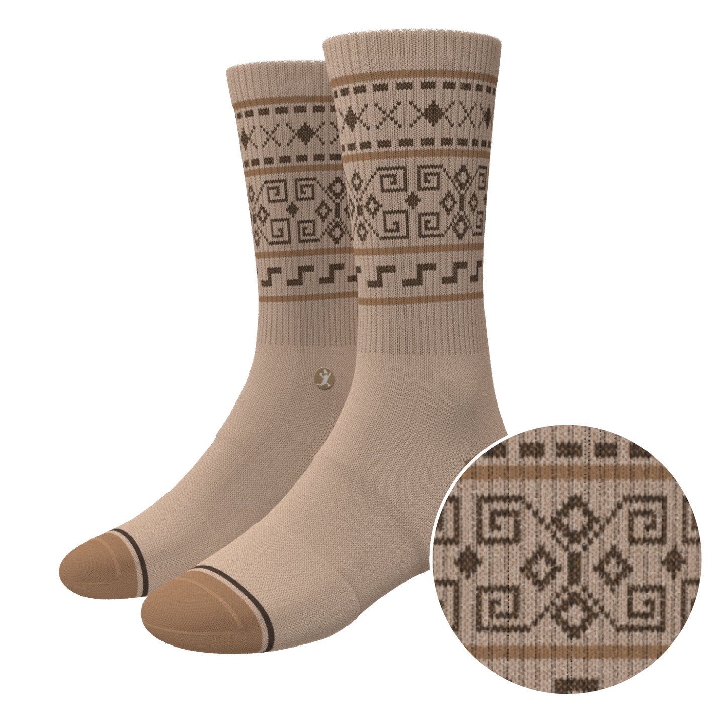 The Dude Abides | Aztec Sweater Heel Hammock™ Crew Socks