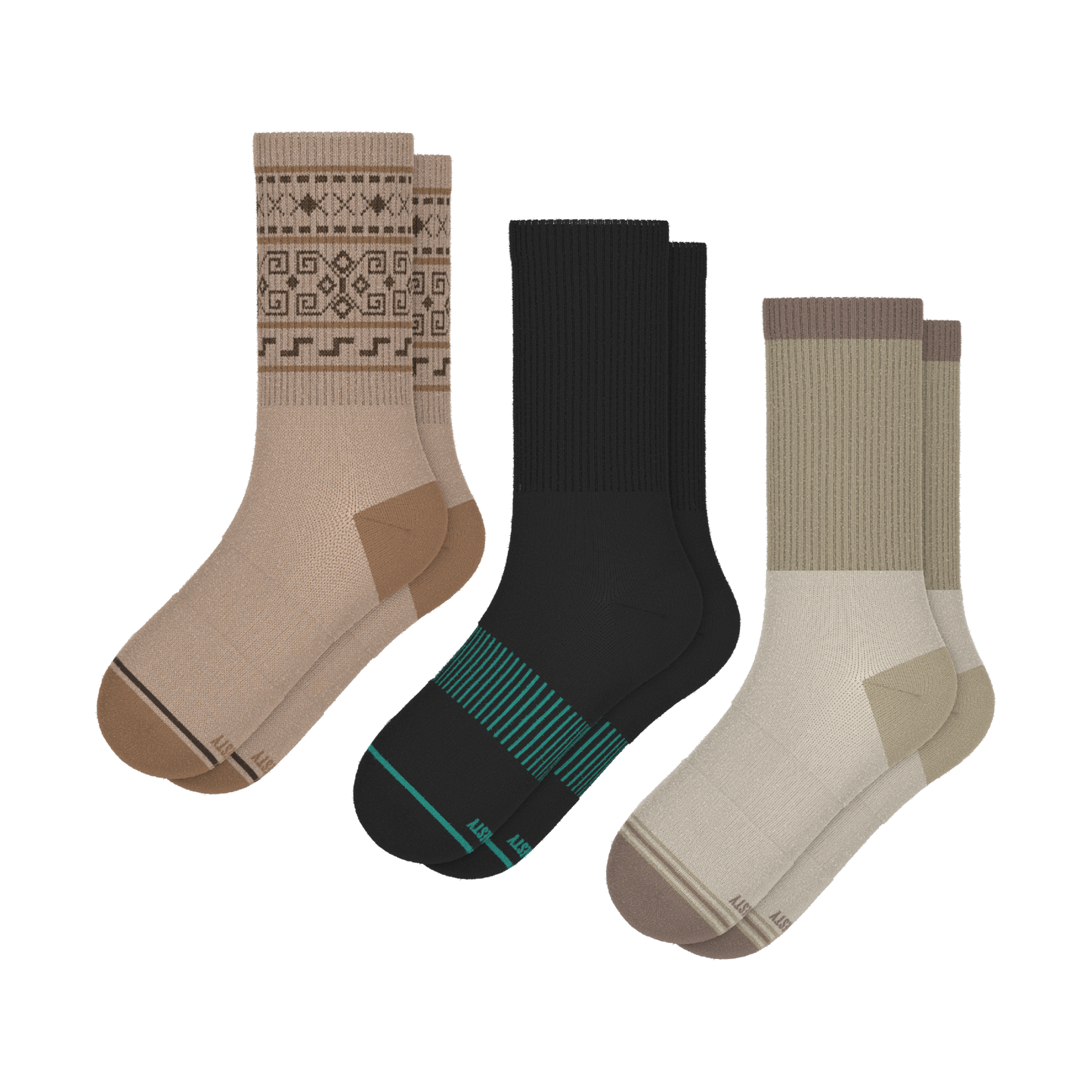 The Dude | Heel Hammock™ Crew Socks 3 Pack