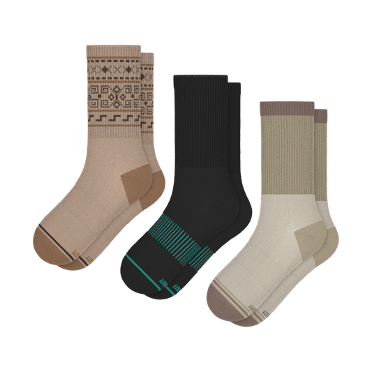 The Dude | Heel Hammock™ Crew Socks 3 Pack