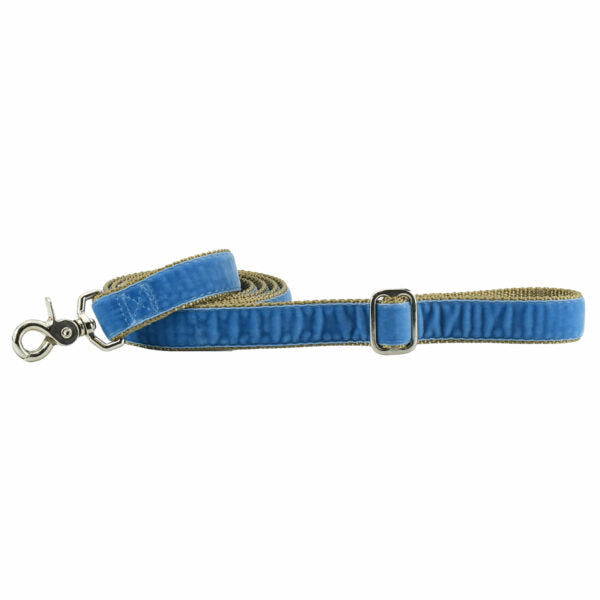 Dusty Blue Swiss Velvet Leash