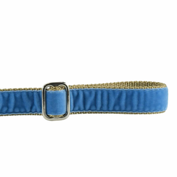 Dusty Blue Swiss Velvet Leash