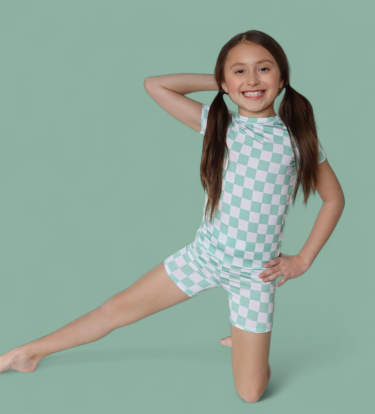 MINT CHECKERS DREAM SHORT SET