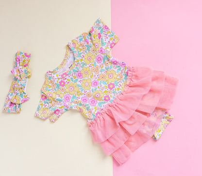 BLOOMIN' WILDFLOWERS DREAM TUTU BODYSUIT DRESS