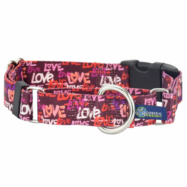 Love Graffiti Red Buckle Martingale Dog Collar – EarthStyle