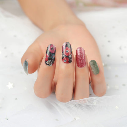 Ombre Sparkle Floral