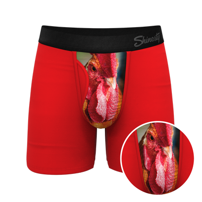 The Early Risers | Barnyard Rooster Ball Hammock® Pouch Underwear With Fly