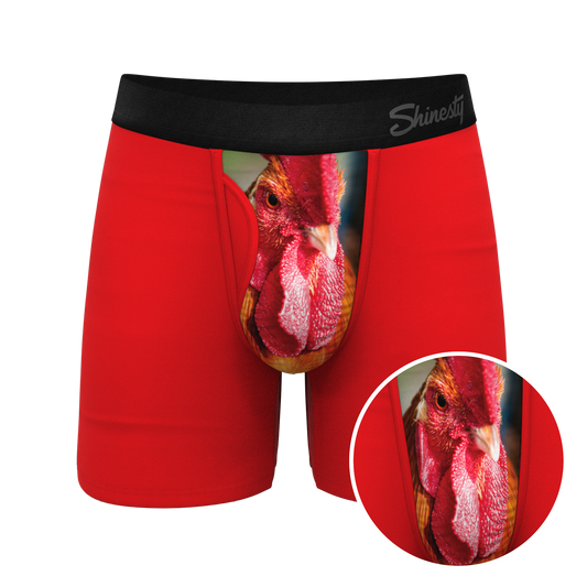 The Early Risers | Barnyard Rooster Ball Hammock® Pouch Underwear With Fly