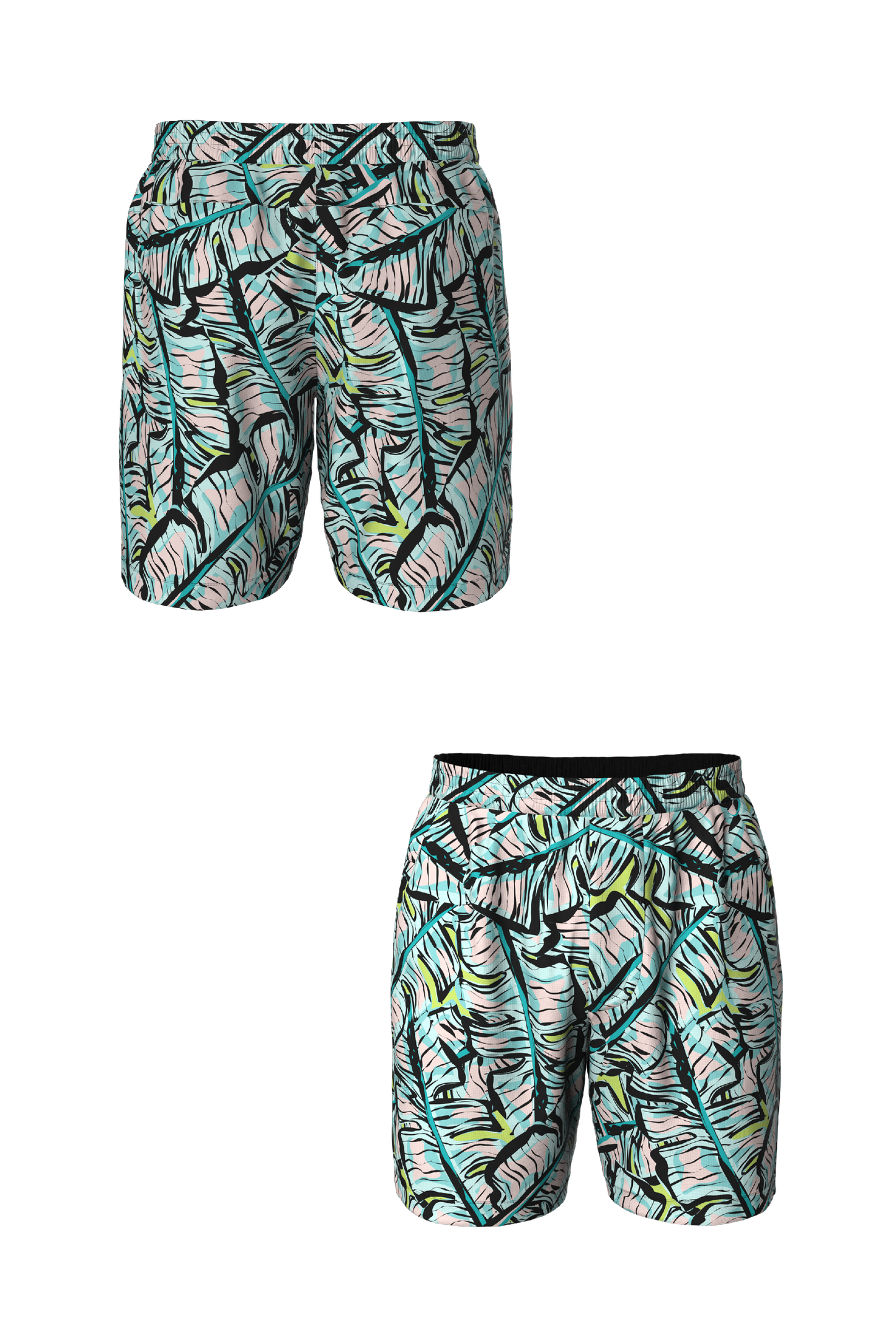 The Easy Breezy | Blue Tropical Ball Hammock® 9 Inch Athletic Shorts