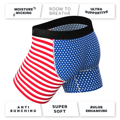 The Ellis Island | USA Flag Ball Hammock® Pouch Underwear With Fly