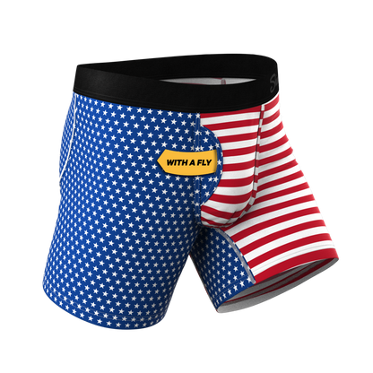 The Ellis Island | USA Flag Ball Hammock® Pouch Underwear With Fly