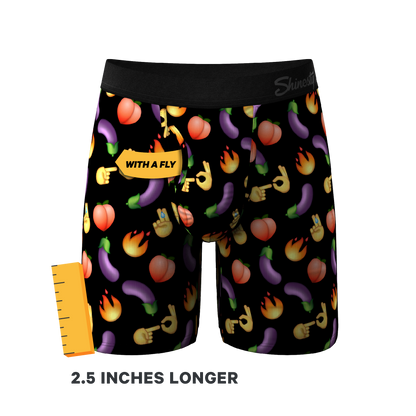 The Emoji After Party | Emoji Long Leg Ball Hammock® Pouch Underwear With Fly