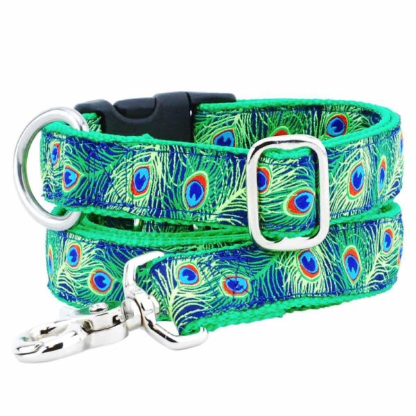 1″ Paradise Found Navy Ribbon Dog Leash