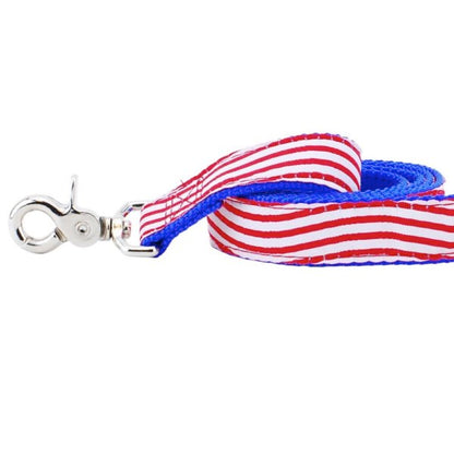 1″ Stars and Stripes Ribbon Dog Leash