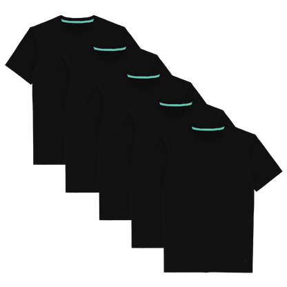 The Everyman™ Tee - Black 5 Pack | Mens Crew Neck T Shirt 5 Pack ft. Super Stupid-Soft™ Fabric