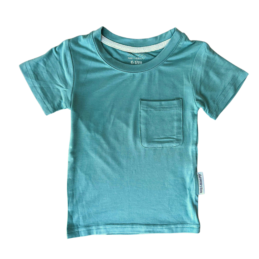 Short sleeve basics blue green