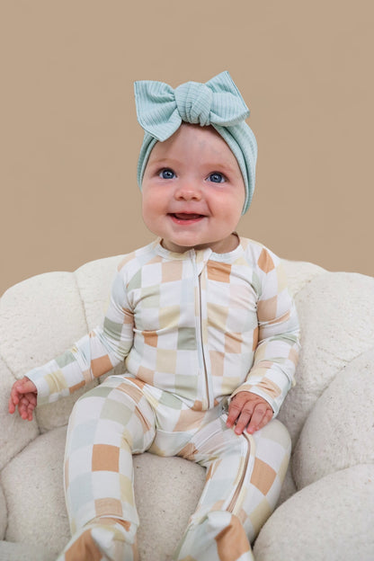 MUTED CHECKERS DREAM ROMPER