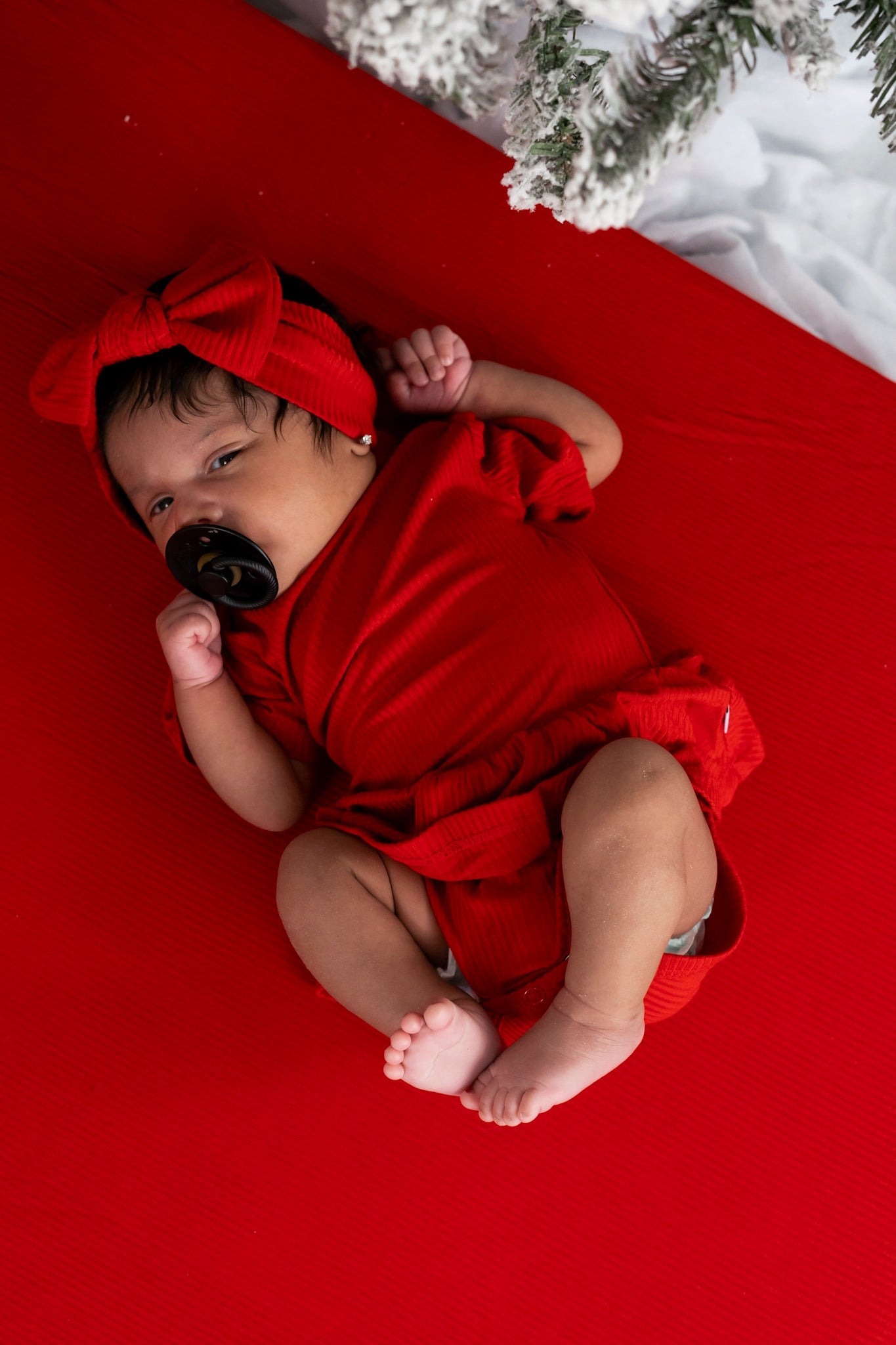 RED RIB DREAM BODYSUIT DRESS