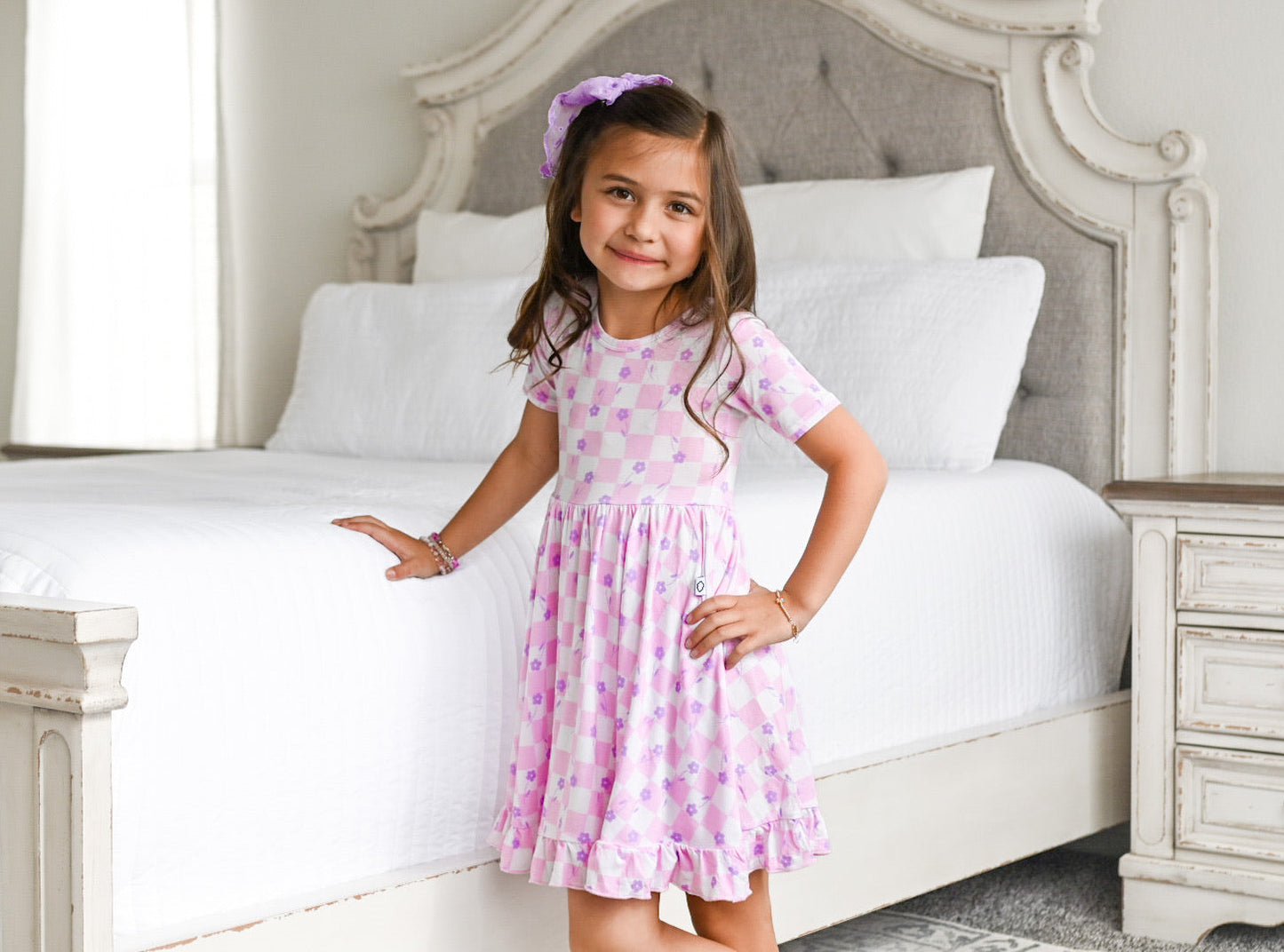 LAVENDER DAISIEZzz DREAM RUFFLE DRESS