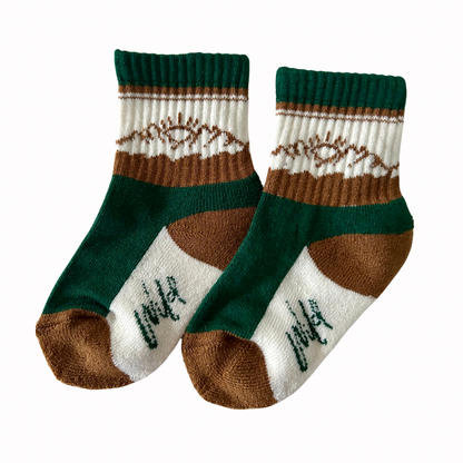 Green “Wild” Merino Wool hiking socks