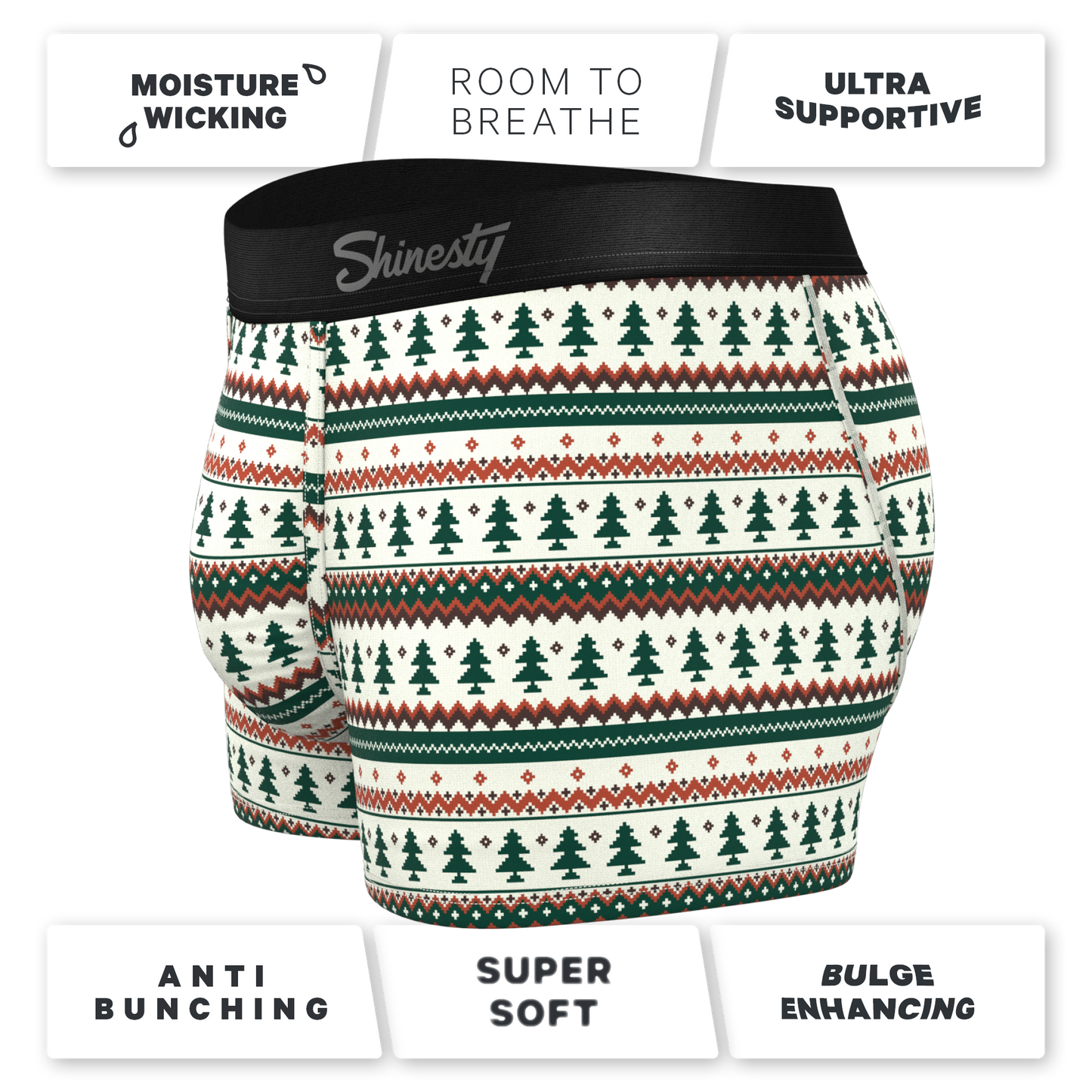 The Stuffed Stocking | Fair Isle Christmas Tree Ball Hammock® Pouch Trunks Underwear