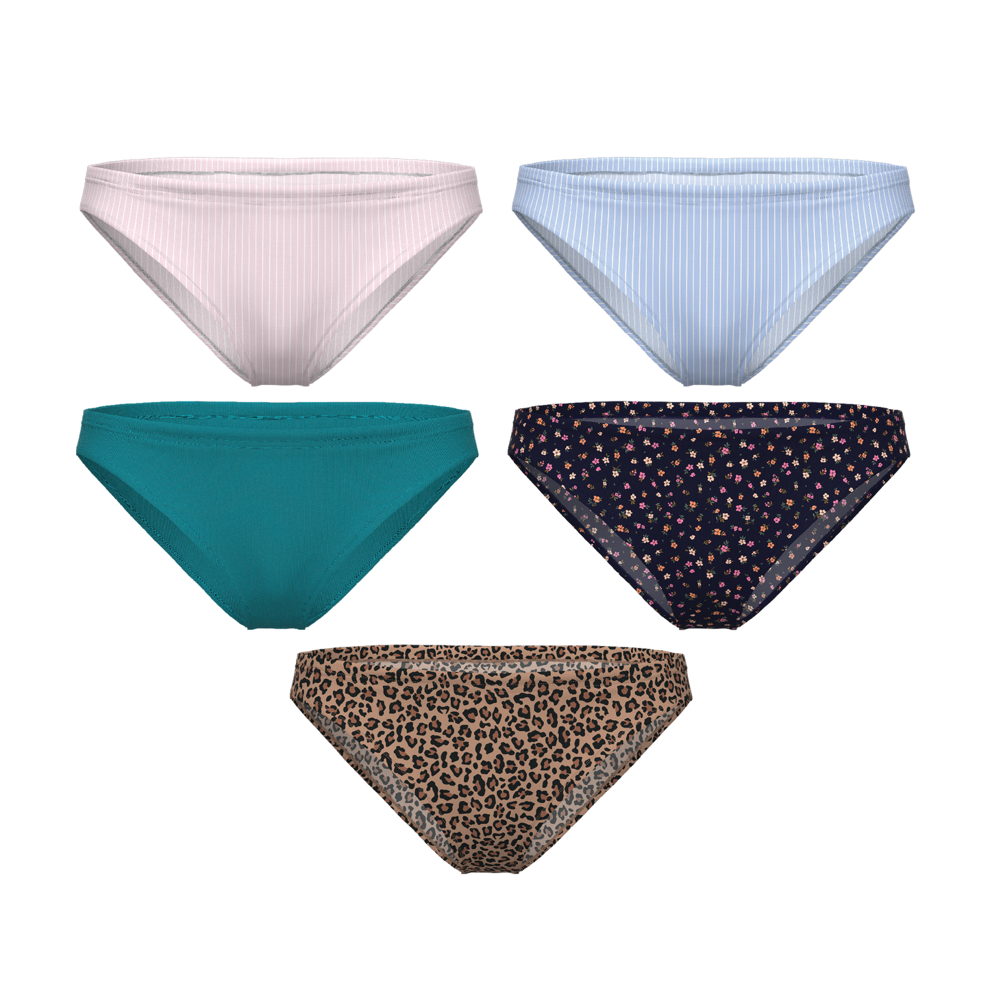 The Feminine Essentials | Bikini Underwear 5 Pack