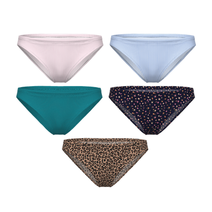 The Feminine Essentials | Bikini Underwear 5 Pack