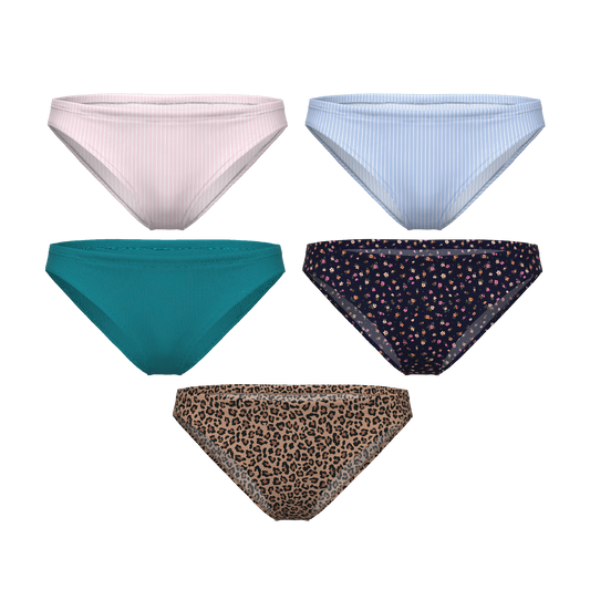 The Feminine Essentials | Bikini Underwear 5 Pack