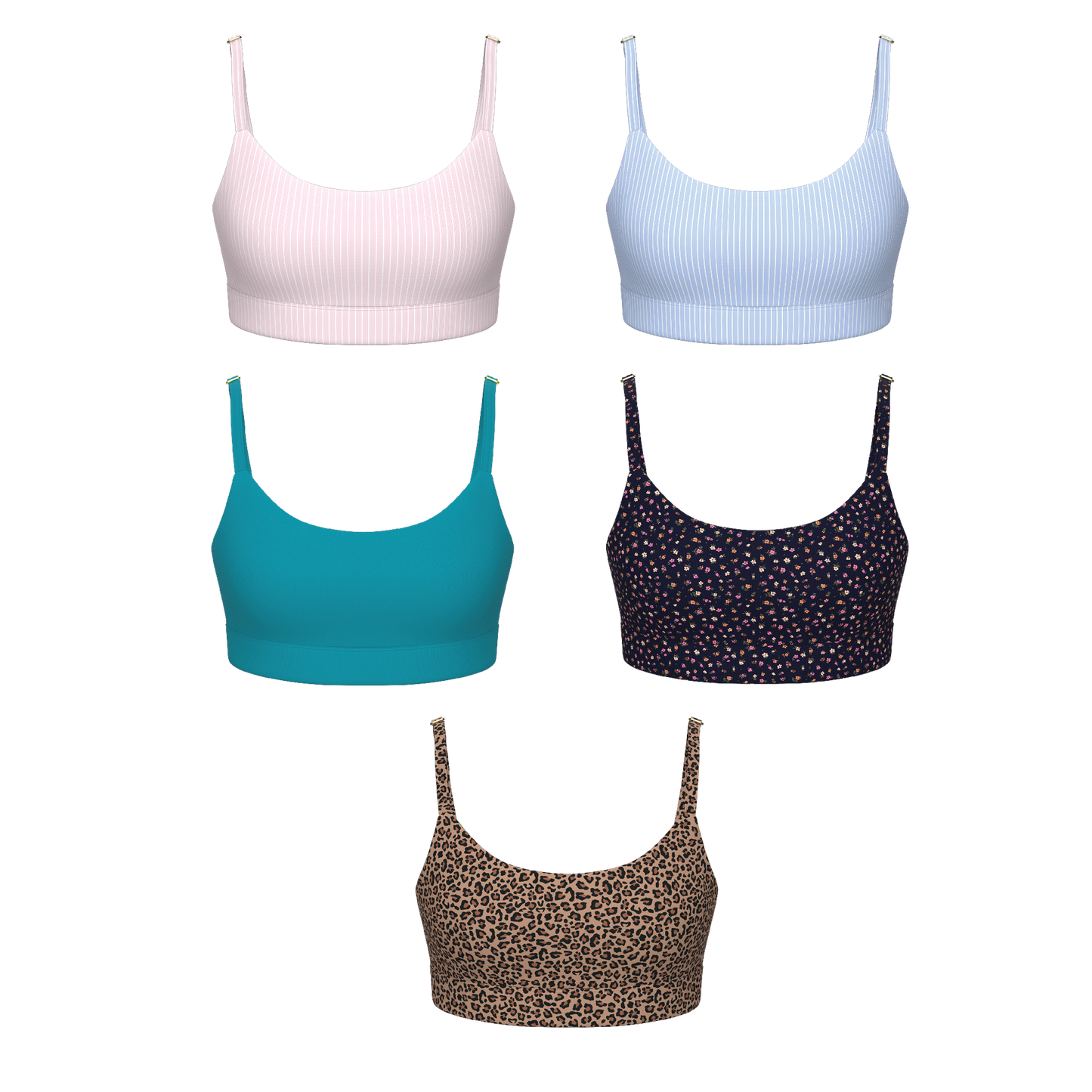 The Feminine Essentials | Women's Bralette 5 Pack