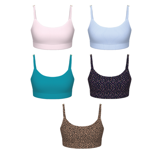 The Feminine Essentials | Women's Bralette 5 Pack